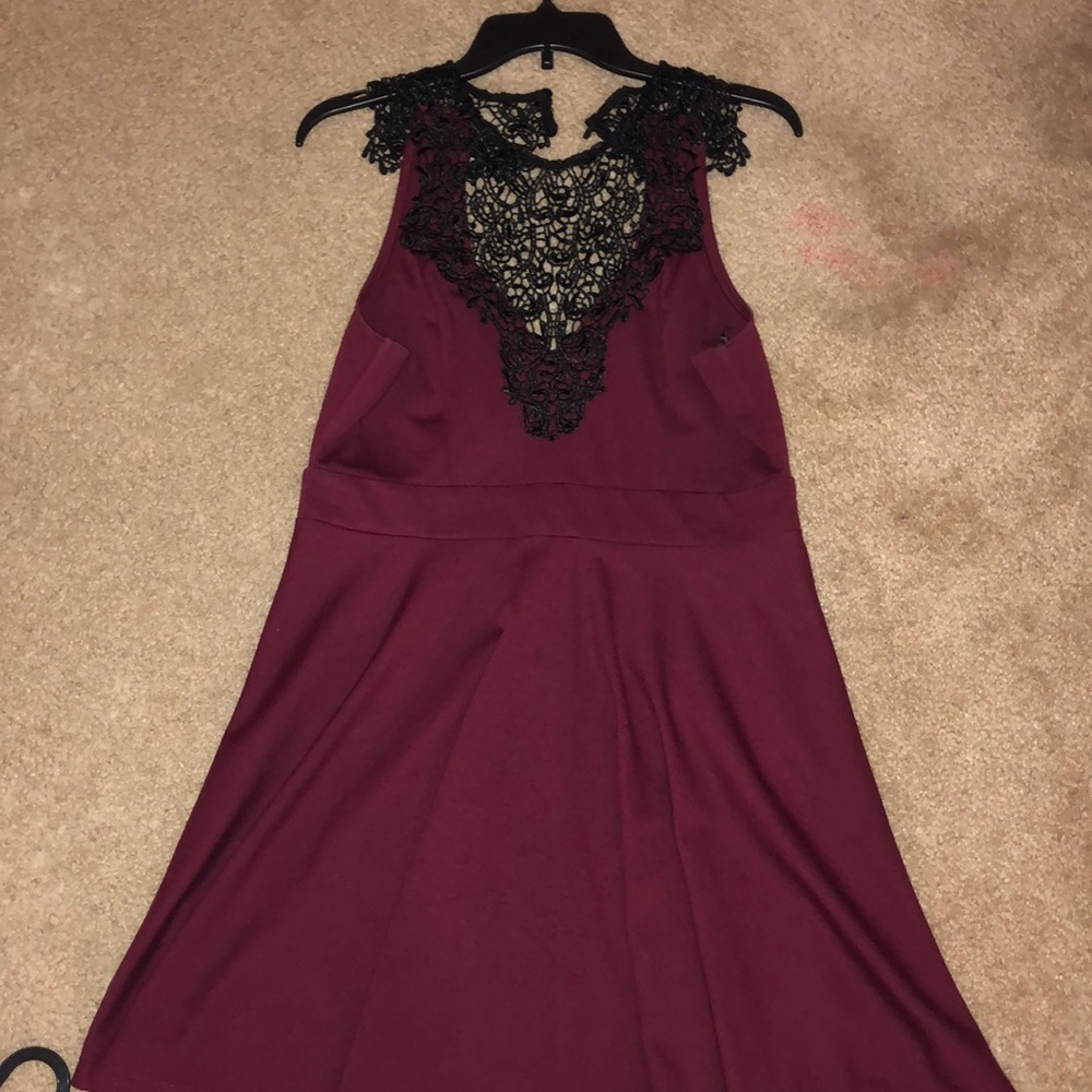 burgundy homecoming dress